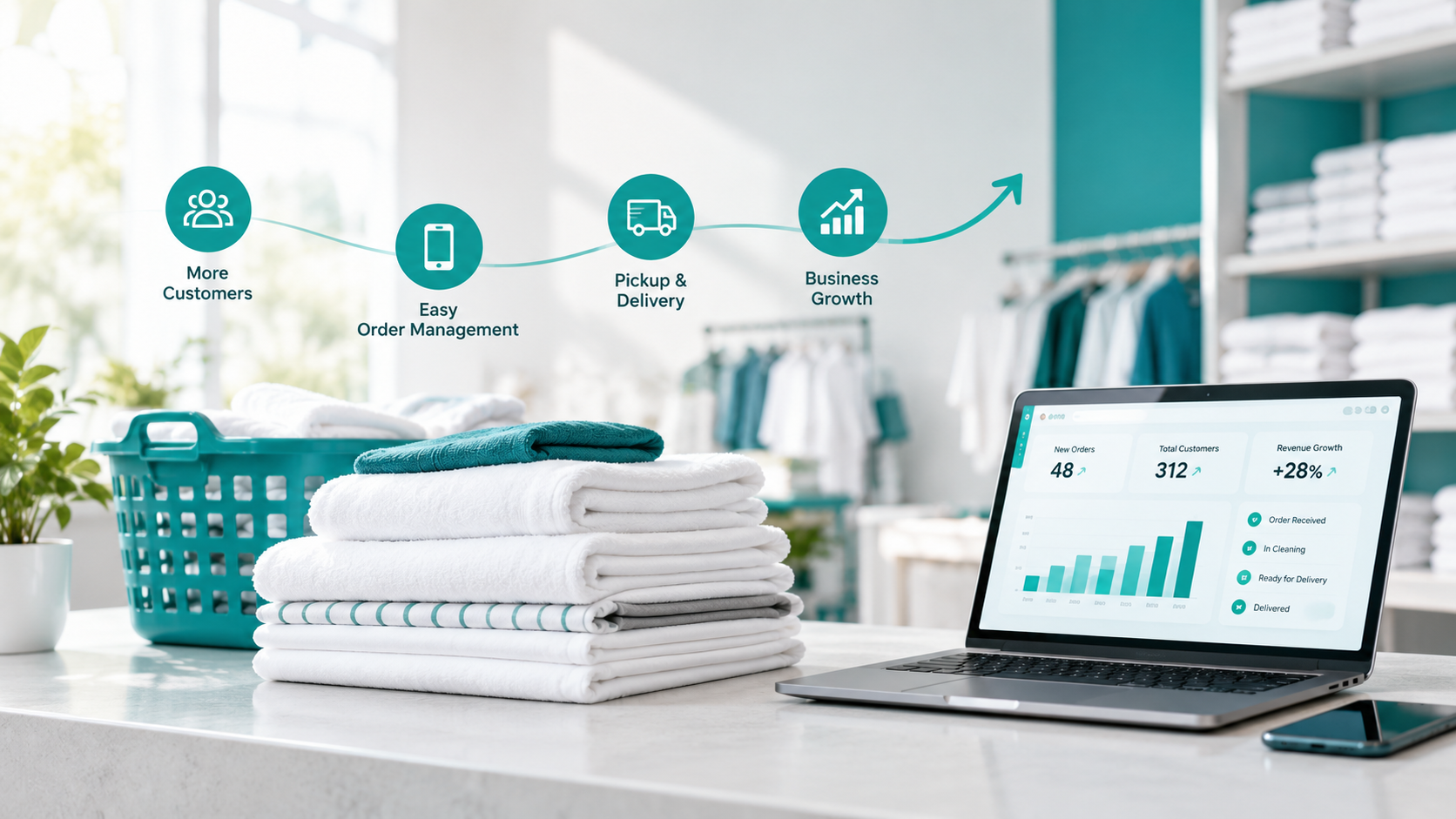 How Digital Platforms Help Laundry Businesses Get More Customers and Grow